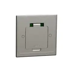 Schneider Electric SCHNEIDER INS52100 UNICA SYSTEM+ Padlócsatlakozó, négyzet alakú, fém, 2P+F csatlakozóaljzattal bútor