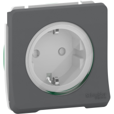 Schneider Electric Schneider MUR36135 MUREVA Styl 2P+F csatlakozóaljzat, GYV, csapófedéllel, csavaros, antracitszürke villanyszerelés