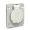 Schneider Electric Schneider PKS61G MUREVA PK (Pratika) Háztartási aljzat, 2P+F, 65x85, hátsó meghúzással, szürke, IP54, német