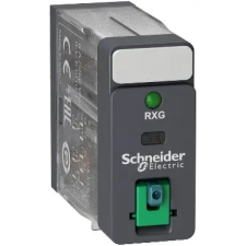 Schneider Electric SCHNEIDER RXG22BD Zelio RXG Interfész relé, 2CO, 5A, 24VDC, tesztgomb, LED villanyszerelés