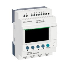 Schneider Electric Schneider SR2A101FU LCD kijelzős, 10 I/O, relés, 230VAC villanyszerelés