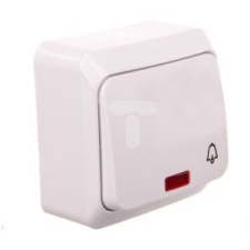 Schneider Electric Schneider WDE001015 PRIMA csengőjellel/jelzőfényes/10A fehér egypólusú nyomó (WDE001015) villanyszerelés