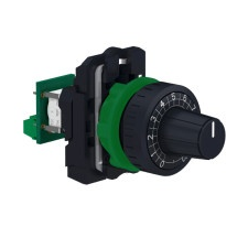 Schneider Electric Schneider XB5AD912R10K Harmony komplett műanyag potencióméter, Ø22, 10 kOhm villanyszerelés