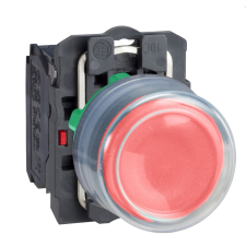 Schneider Electric Schneider XB5AP42 komplett gumisapkás nyomógomb piros 1 nyitó érintkező (Harmony XB5AP42) villanyszerelés