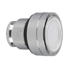 Schneider Electric Schneider ZB4BA18 Harmony fém nyomógomb fej, Ø22, visszatérő, címkézhető tetővel, fehér villanyszerelés