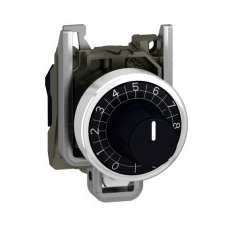 Schneider Electric Schneider ZB4BD922 Harmony fém potencióméter fej és rögzítő, Ø22, fekete villanyszerelés