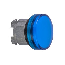 Schneider Electric Schneider ZB4BV06 Harmony fém jelzőlámpa fej, Ø22, BA9s izzós jelzőlámpához, kék villanyszerelés