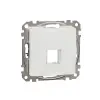 Schneider Electric SDD111421 Egyes adapter Keystone (RJ45, RJ11, HDMI, VGA) csatlakozóhoz, fehér burkolattal, keret nélkül (Sedna Design / Elements)