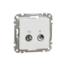 Schneider Electric Sedna Design TV/R aljzat, átmenő, 7 dB, fehér villanyszerelés