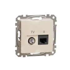 Schneider Electric Sedna Design TV/RJ45 Cat6 UTP kombinált aljzat, bézs villanyszerelés