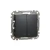 Schneider Electric Sedna Neo Csillárkapcsoló, kék jelzőfénnyel, 10AX, antracit