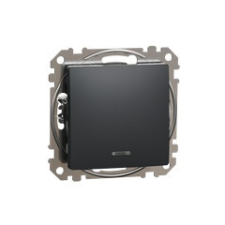 Schneider Electric Sedna Neo Váltókapcsoló, kék jelzőfénnyel, 16AX, antracit világítási kellék