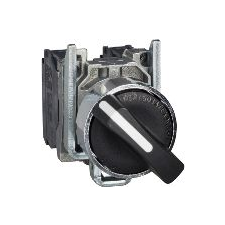 Schneider Electric Választókapcsoló, 3 állású, fekete, Schneider Electric Harmony XB4BD53 (XB4BD53) villanyszerelés