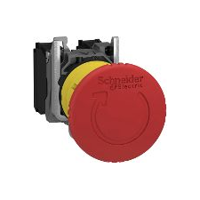 Schneider Electric Vészkikapcsoló gomb 22,5 mm, megkerülésbiztos, Schneider Electric Harmony XB5AS8445 (XB5AS8445) villanyszerelés