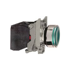 Schneider Electric Világítós nyomógomb, lapos, zöld, Schneider Electric Harmony XB4BW33B5 (XB4BW33B5) villanyszerelés