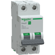 Schneider Electric Zrt. Schneider Easy9 Pro kismegszakító 2P C 6A (EZ9F57206) villanyszerelés