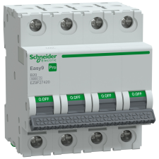 Schneider Electric Zrt. Schneider Easy9 Pro kismegszakító 4P B 20A (EZ9F27420) villanyszerelés