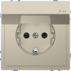 Schneider Electric Zrt. Schneider Merten 2P+F csatlakozóaljzat, biztonsági zsaluval, csapófedéllel, rugós bekötés, 16A, IP44, szahara (System Design)