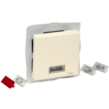 Schneider Electric Zrt. Schneider Merten IP44-es billentyű, szimbólumokhoz, System-M, krém MTN432744 villanyszerelés