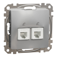 Schneider Electric Zrt. Schneider Sedna 2xRJ11 aljzat, alumínium villanyszerelés