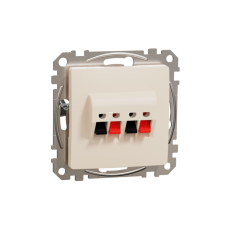 Schneider Electric Zrt. Schneider Sedna kettős hangfalcsatlakozó, rugós bekötés, bézs villanyszerelés