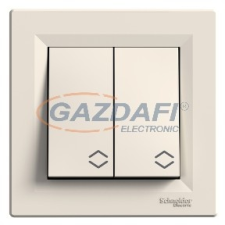 SCHNEIDER EPH0600123 ASFORA Kettős váltókapcsoló, rugós bekötés, bézs (106+6) villanyszerelés