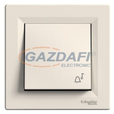 SCHNEIDER EPH0800123 ASFORA Egypólusú nyomókapcsoló, csengőjel, rugós bekötés, bézs villanyszerelés