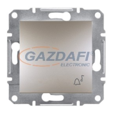 SCHNEIDER EPH0800169 ASFORA Egypólusú nyomókapcsoló, csengőjel, rugós bekötés, bronz villanyszerelés