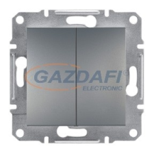 SCHNEIDER EPH1100162 ASFORA Kettős nyomókapcsoló, rugós bekötés, acél villanyszerelés