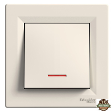 SCHNEIDER EPH1400123 ASFORA rugós bekötés/jelzőfényes/bézs egypólusú kapcsoló villanyszerelés