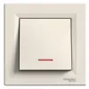 SCHNEIDER EPH1400323 ASFORA Egypólusú kapcsoló, jelzőfényes, csavaros bekötés, bézs