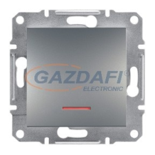 SCHNEIDER EPH1430362 ASFORA Egypólusú kapcsoló, jelzőfényes, csavaros bekötés, 16A, acél villanyszerelés