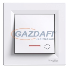 SCHNEIDER EPH1500121 ASFORA Váltókapcsoló, jelzőfényes, rugós bekötés, fehér villanyszerelés