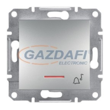 SCHNEIDER EPH1700161 ASFORA Egypólusú nyomókapcsoló, jelzőfényes, CSJ, rugós bekötés, alumínium villanyszerelés