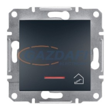 SCHNEIDER EPH1900371 ASFORA Egypólusú nyomókapcsoló, jelzőfényes, lépcsőjel, csavaros bekötés, antracit villanyszerelés