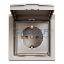 SCHNEIDER EPH3100369 ASFORA 2P+F csatlakozóaljzat, gyermekvédelemmel, csapfedeles - IP44, bronz villanyszerelés