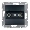 SCHNEIDER EPH3300271 ASFORA TV/R aljzat, átmenő, 4 dB, antracit