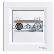 SCHNEIDER EPH3400321 ASFORA TV/SAT aljzat, átmenő, 8 dB, fehér villanyszerelés