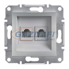 SCHNEIDER EPH4200161 ASFORA 2xRJ11 telefon aljzat, alumínium villanyszerelés