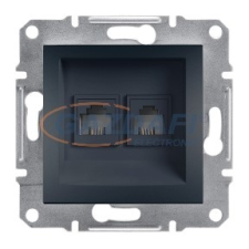 SCHNEIDER EPH4200171 ASFORA 2xRJ11 telefon aljzat, antracit villanyszerelés