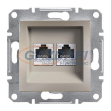 SCHNEIDER EPH4400169 ASFORA 2xRJ45 Cat5e UTP aljzat, bronz villanyszerelés