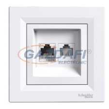 SCHNEIDER EPH4900121 ASFORA RJ45 Cat5e UTP + RJ12 aljzat, fehér villanyszerelés