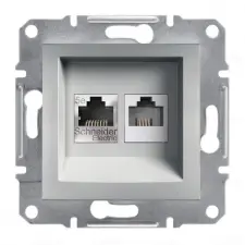 SCHNEIDER EPH4900161 ASFORA RJ45 Cat5e UTP + RJ12 aljzat, alumínium villanyszerelés