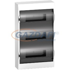 SCHNEIDER EZ9E312S2S EASY9 Kiselosztó, 36 modul, PE+N sínnel, füstszínű ajtóval, falon kívüli villanyszerelés