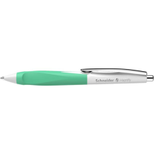 SCHNEIDER Golyóstoll, 0,5 mm, nyomógombos, fehér-menta színű tolltest, SCHNEIDER "Haptify", kék toll