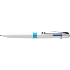 SCHNEIDER Golyóstoll, 0,5 mm, nyomógombos, négyszínű, SCHNEIDER "Take 4", fehér toll