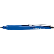 SCHNEIDER Golyóstoll, 0,5 mm, nyomógombos, sötétkék színű tolltest,  "Haptify", kék toll