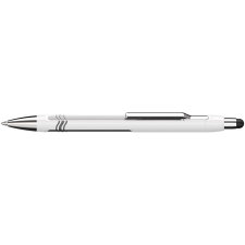 SCHNEIDER Golyóstoll, 0,7 mm, nyomógombos, érintőképernyős készülékekhez,  "Epsilon Touch XB", fehér-ezüst toll