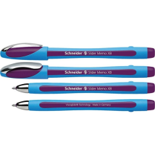 SCHNEIDER Golyóstoll 0,7mm, kupakos Slider Memo, írásszín lila (E150208) (SR150208) toll