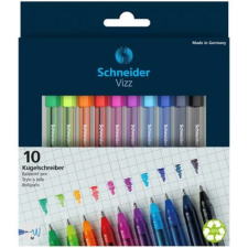 SCHNEIDER Golyóstoll készlet, 0,5 mm, kupakos, SCHNEIDER "Vizz", vegyes színek toll